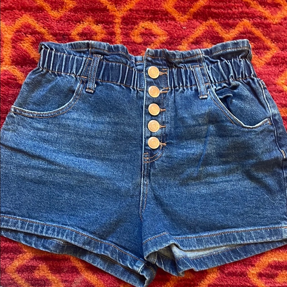 Wild Fable Blue High Waist Denim Shorts